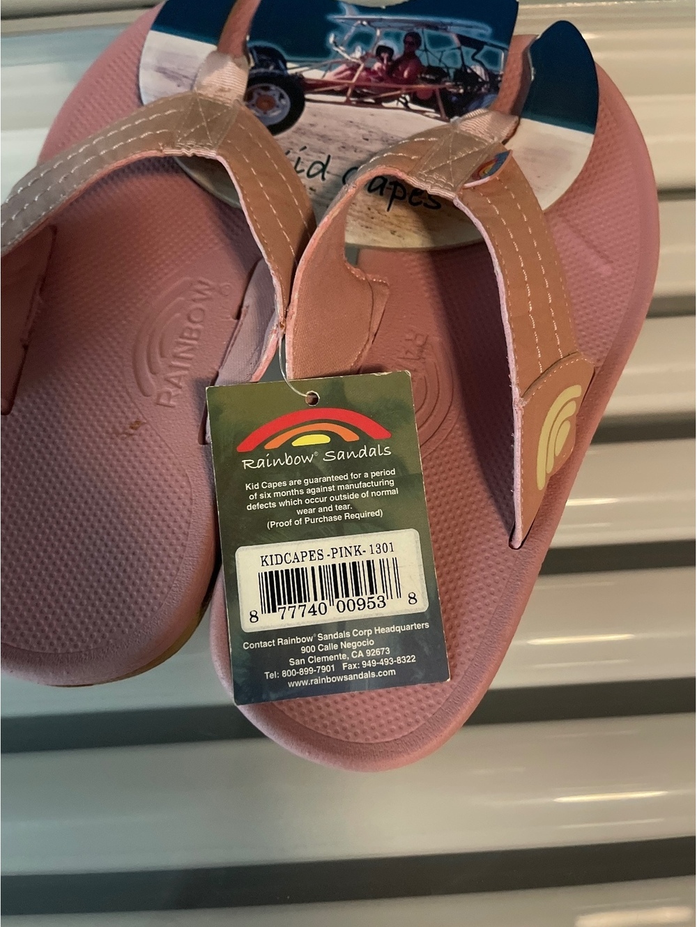 Rainbow Sandals Kid Capes Pink Toddler Flip Flops - Picture 2 of 2
